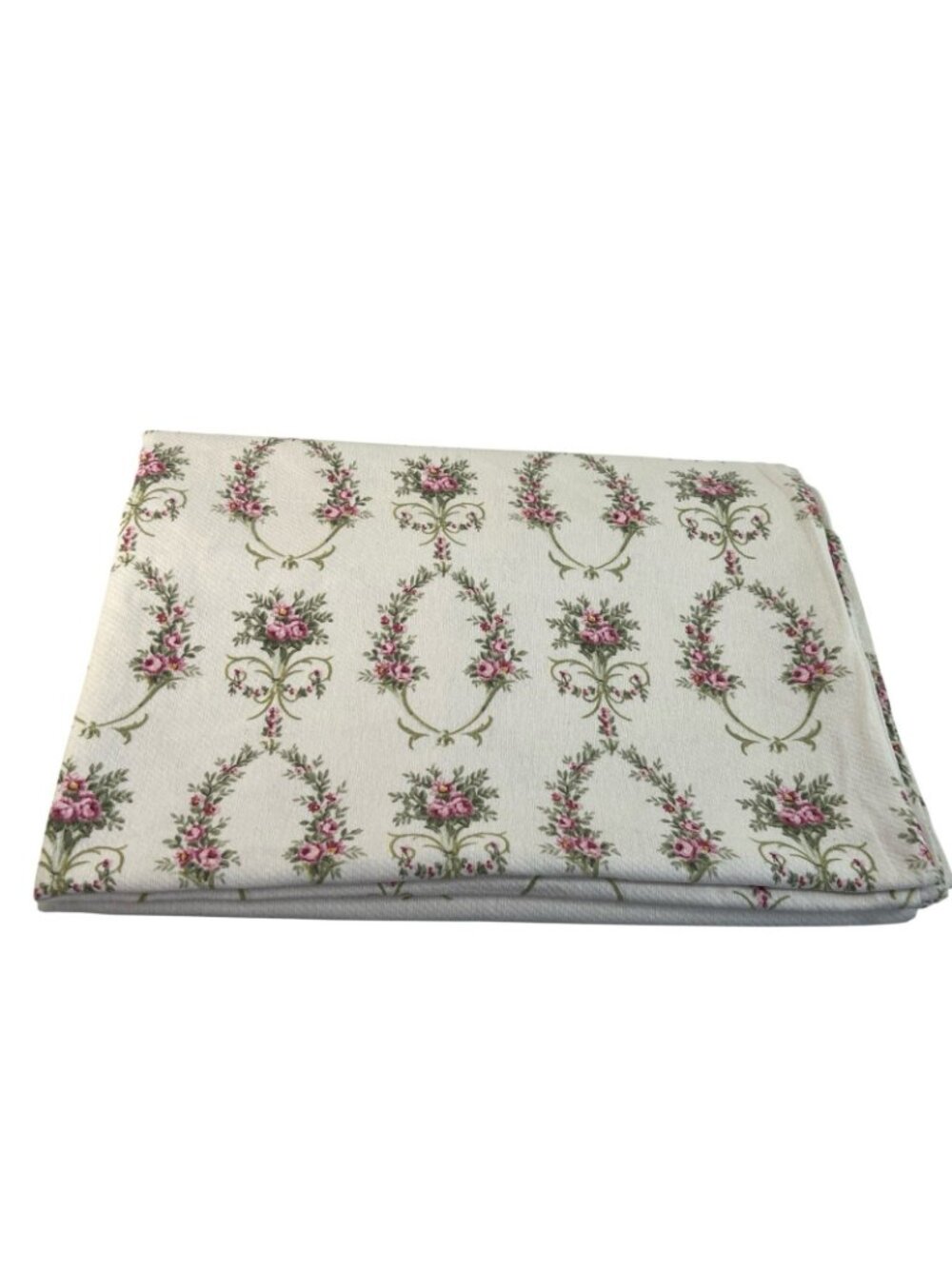 vtg shabby chic cottagecore roses cotton bed spread queen/full 80x44'' - Picture 4 of 8